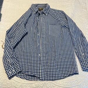 Blue Checkered Kids Button Down Shirt